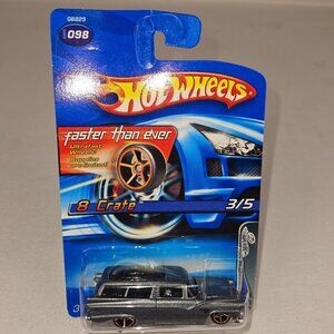 HOT WHEELS 8 CRATE 3/5 RED LINES 098 - MINT - GRAY - (K220)